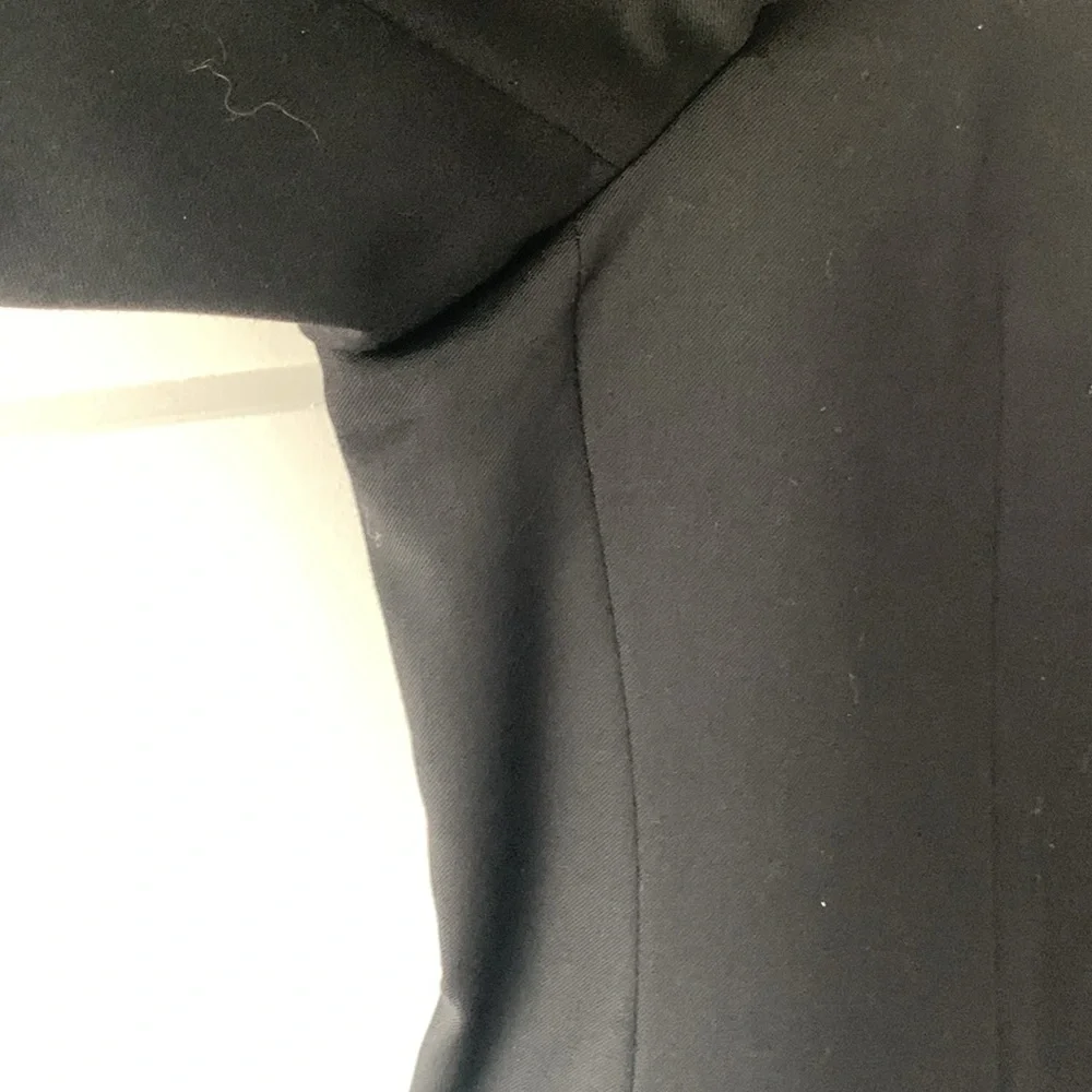 Calvin Klein Men Sport Coat Suit Blazer 2 Button Black Wool‎ Natural Stretch 46R